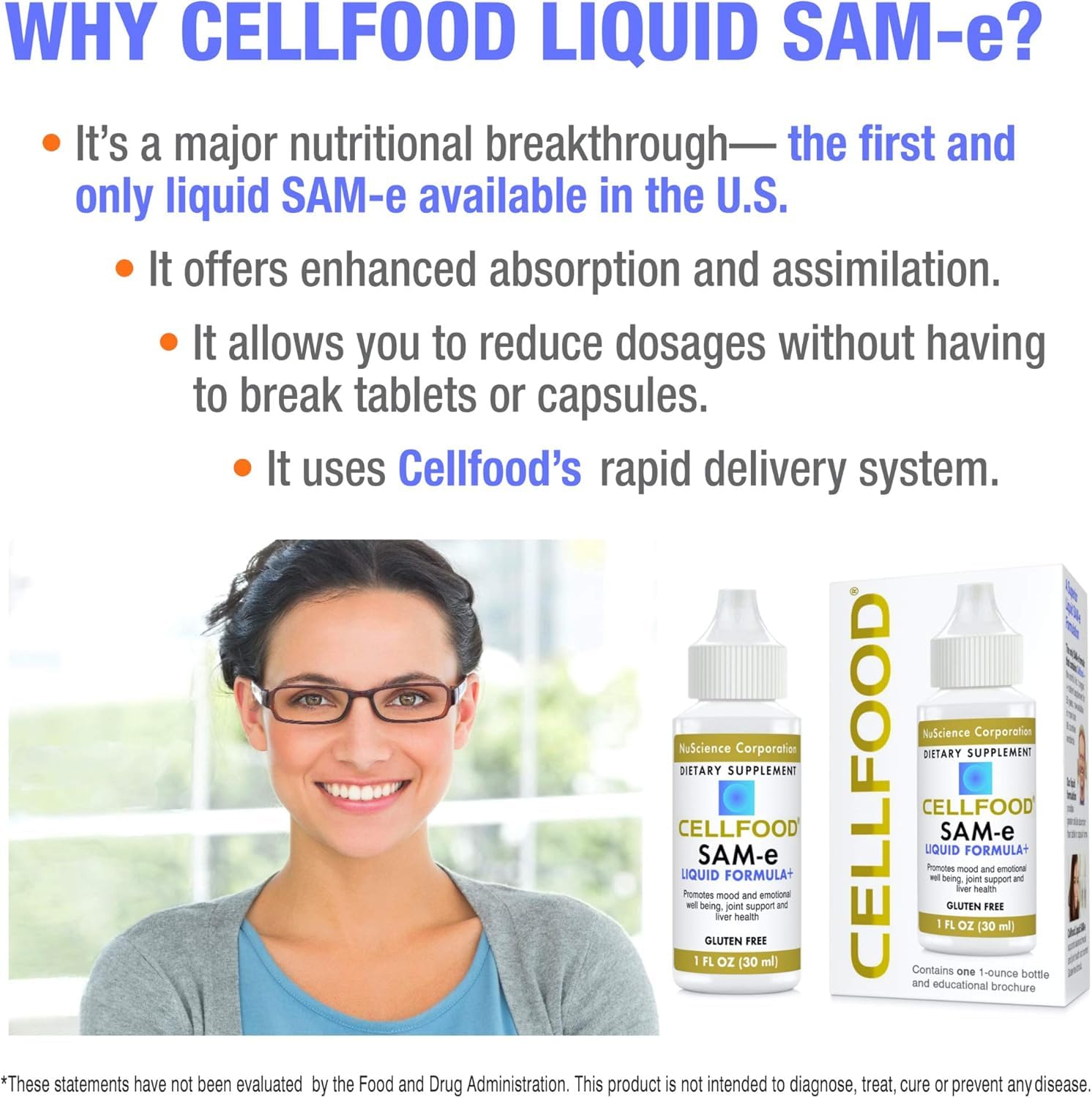 Cellfood textura líquida en close-up destaca pureza y mezcla fácil