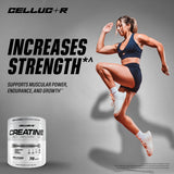 Cellucor suplemento junto a pesas en gimnasio para rendimiento