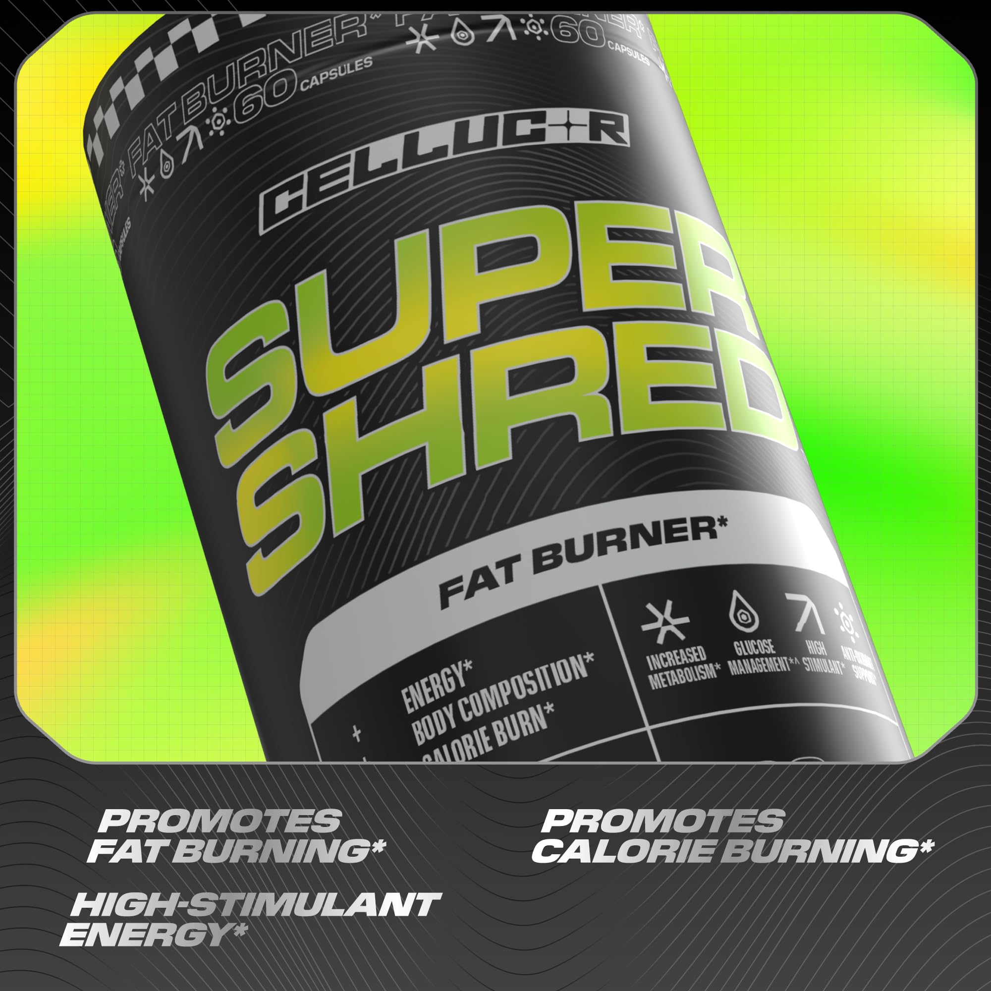 Cellucor primer plano de cápsula destacando calidad y textura