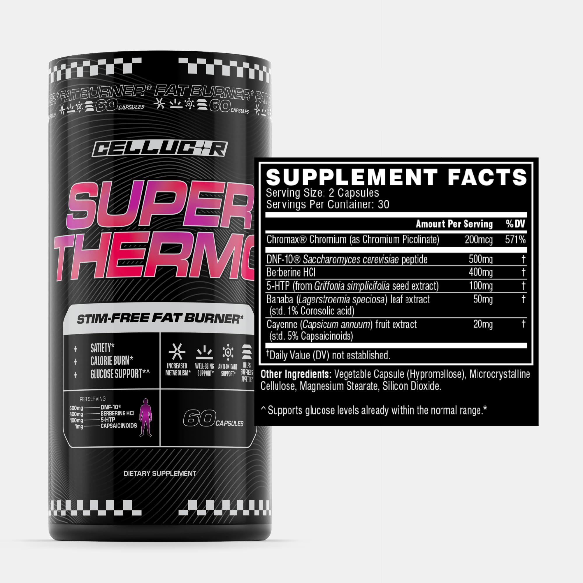 Cellucor Super Thermo cápsulas apiladas, detalle que facilita su dosificación