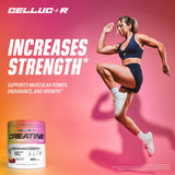 Cellucor frasco junto a objetos cotidianos para comparar tamaño y servings