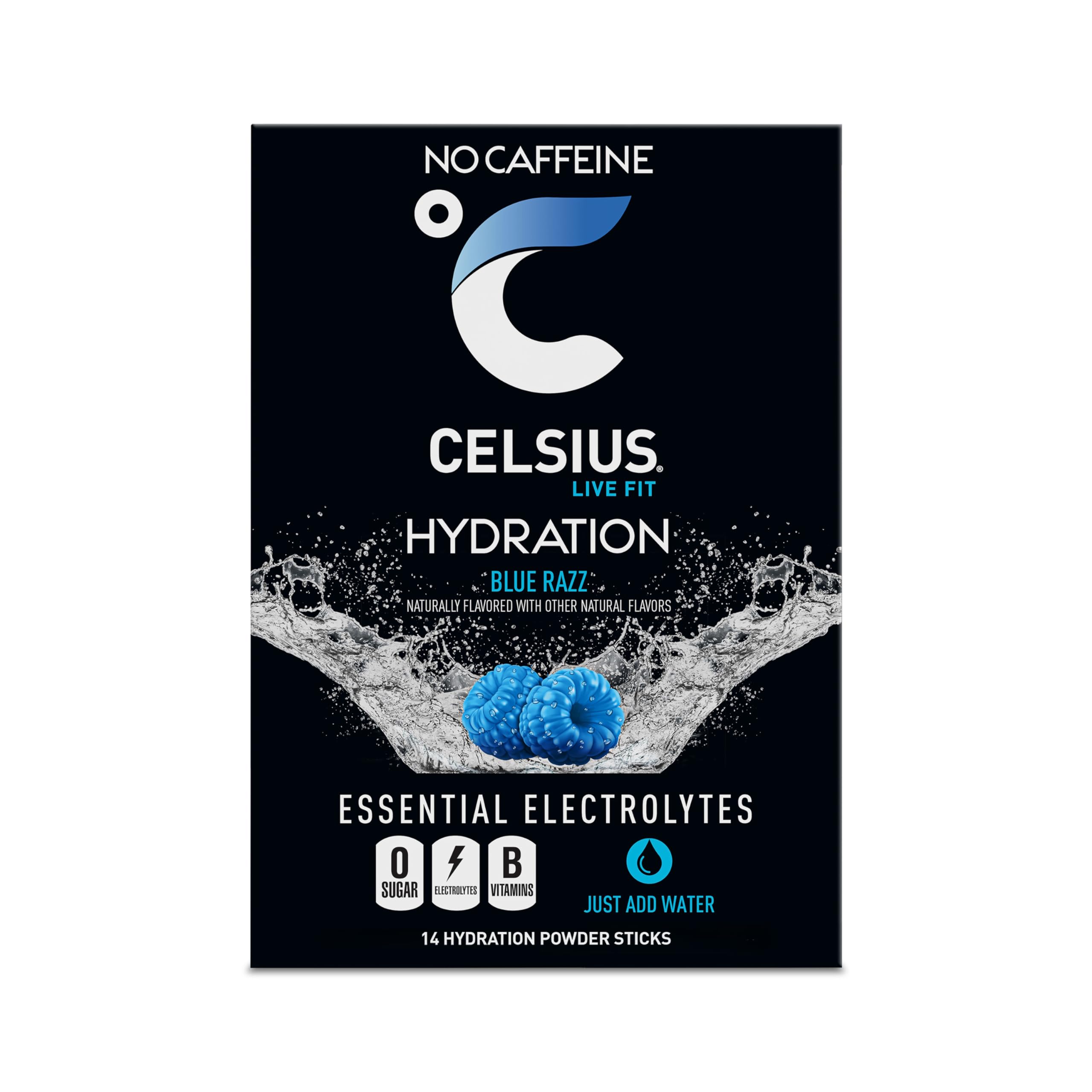 Persona tras entrenar con una botella preparada CELSIUS Blue Razz hidratación inmediata
