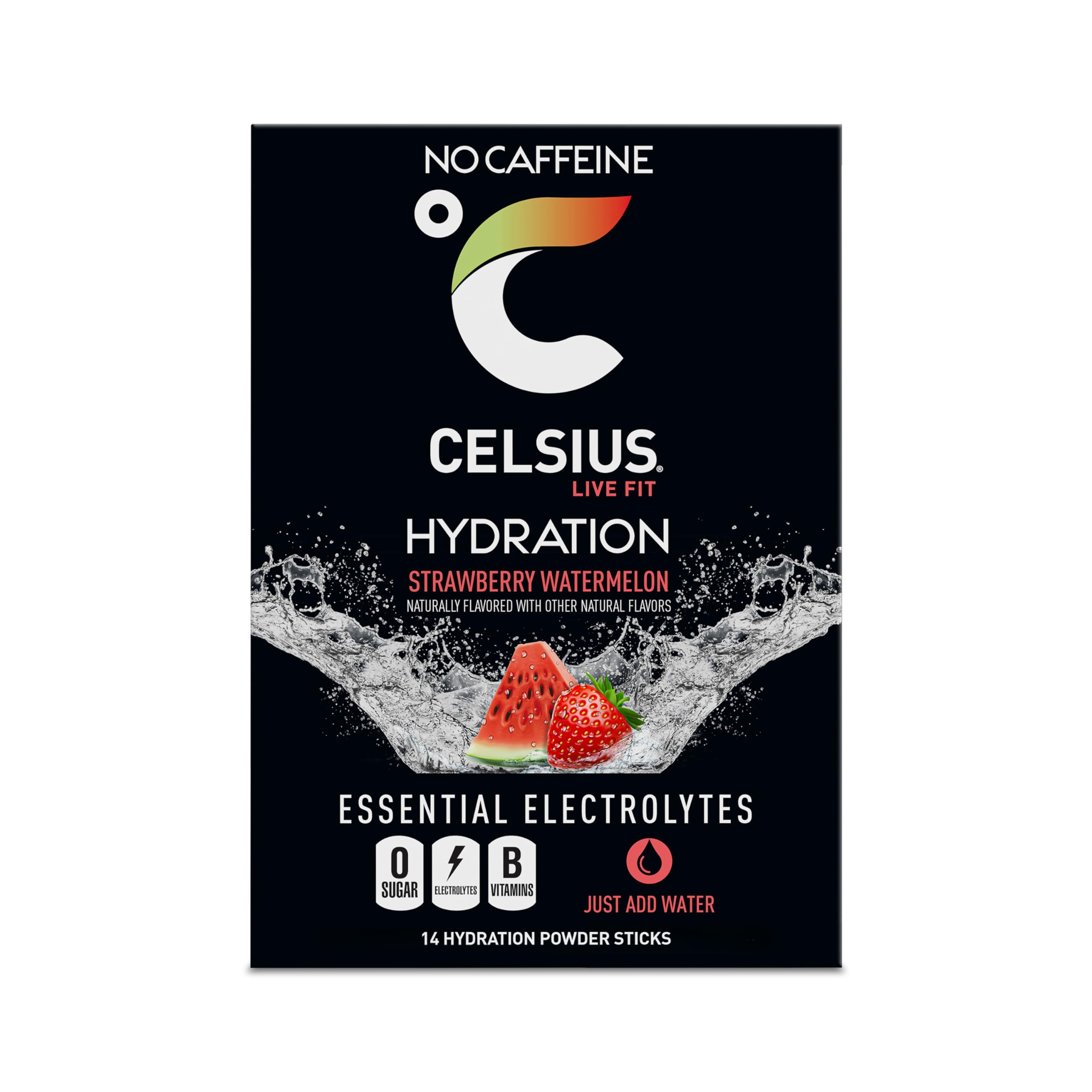 CELSIUS bebida en manos de atleta al aire libre, hidratación sin azúcar