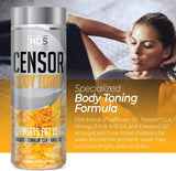 Censor composición de ingredientes destacando CLA y omega beneficios