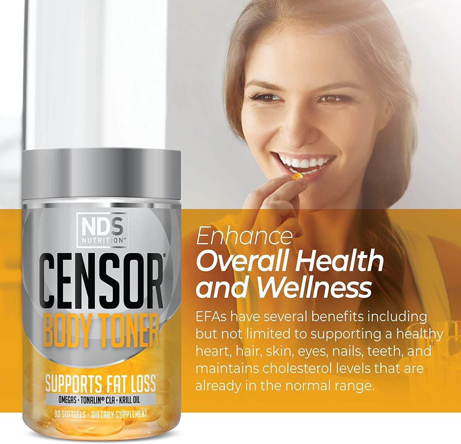 Censor softgel en mano para comparar tamaño y facilidad de consumo