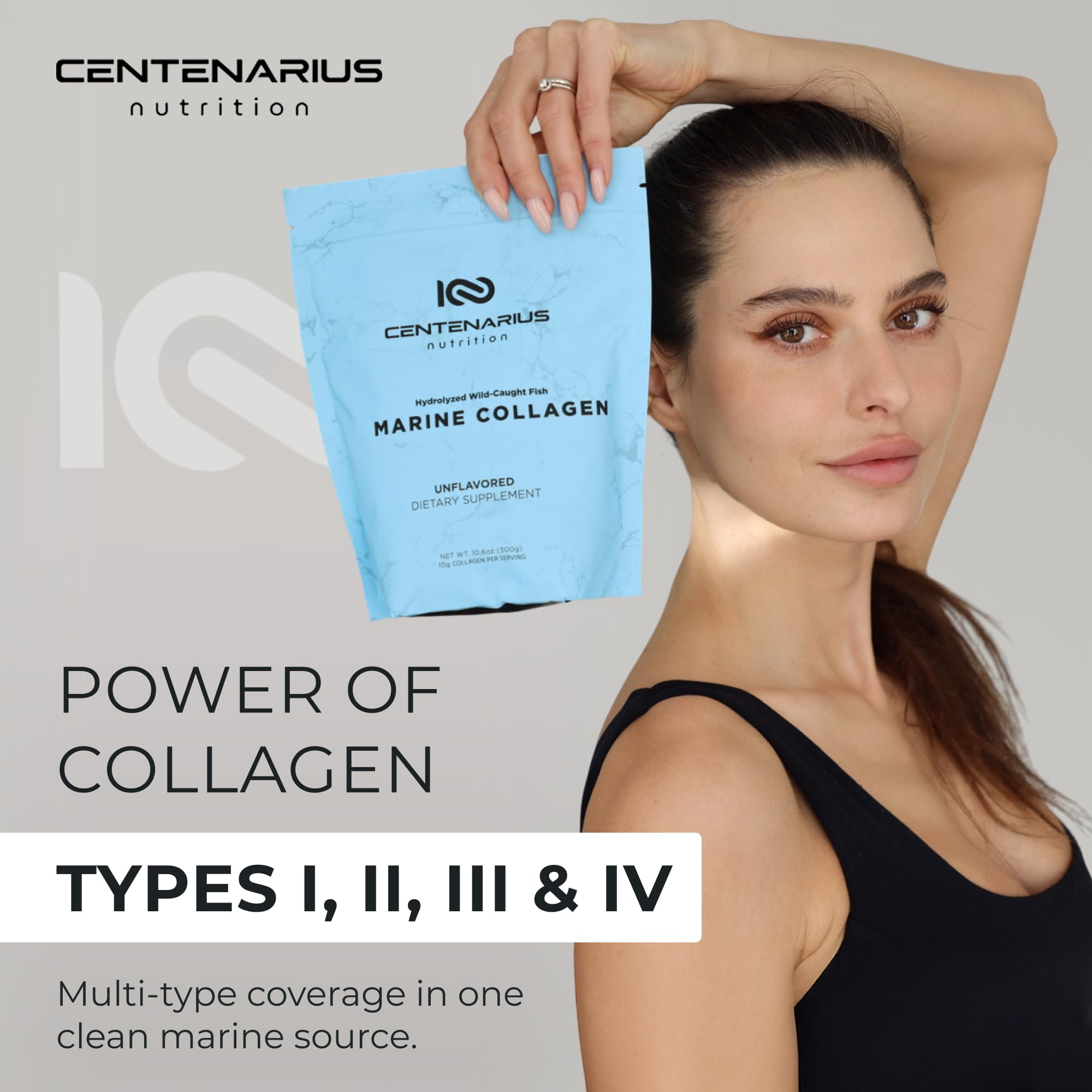 Centenarius Nutrition cuchara con porción, tamaño de servicio práctico y medible