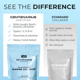 Centenarius Nutrition colágeno mezclado en batido, aporta proteína y soporte diario