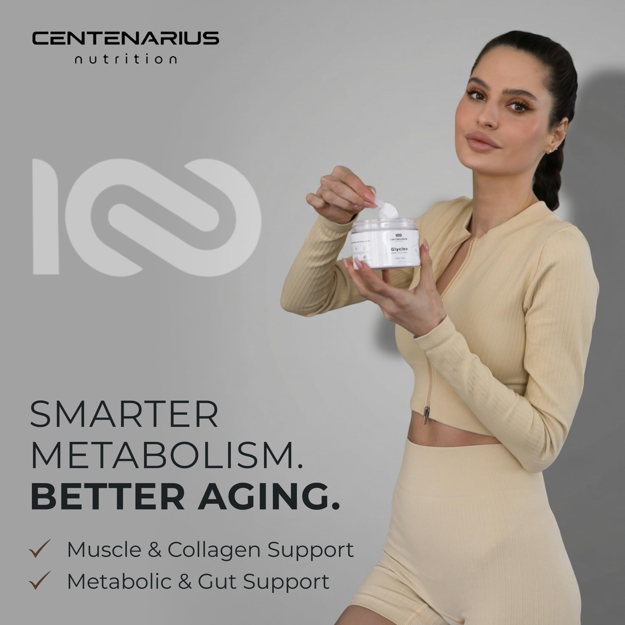 Centenarius Nutrition etiqueta con información y pruebas de terceros