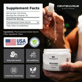 Centenarius Nutrition polvo de glicina textura fina para mezcla rápida