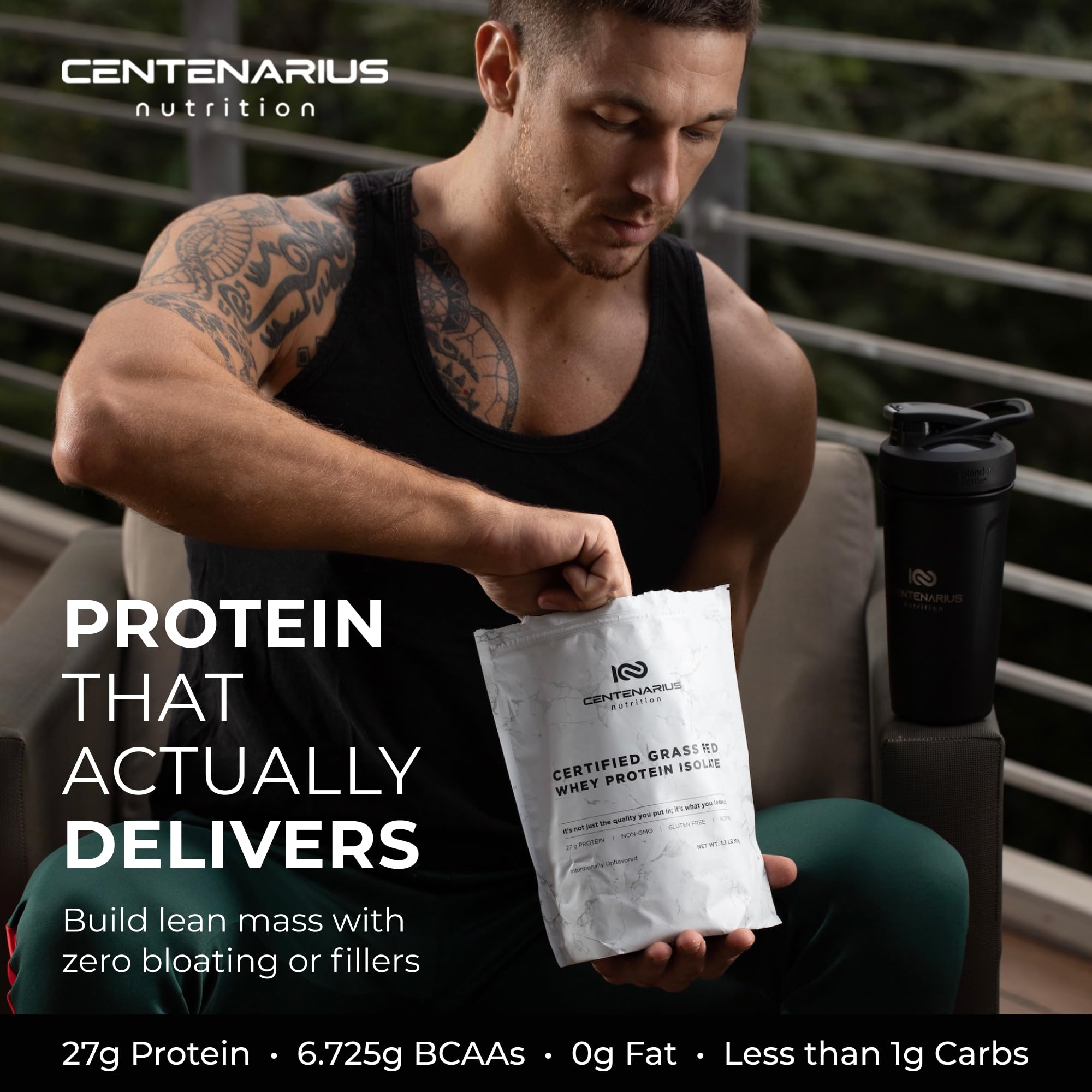 Centenarius bolsa 500g junto a comparador de tamaño para referencia visual
