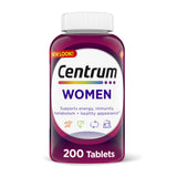 Centrum envase frontal 200 tabletas mostrando tamaño y conveniencia