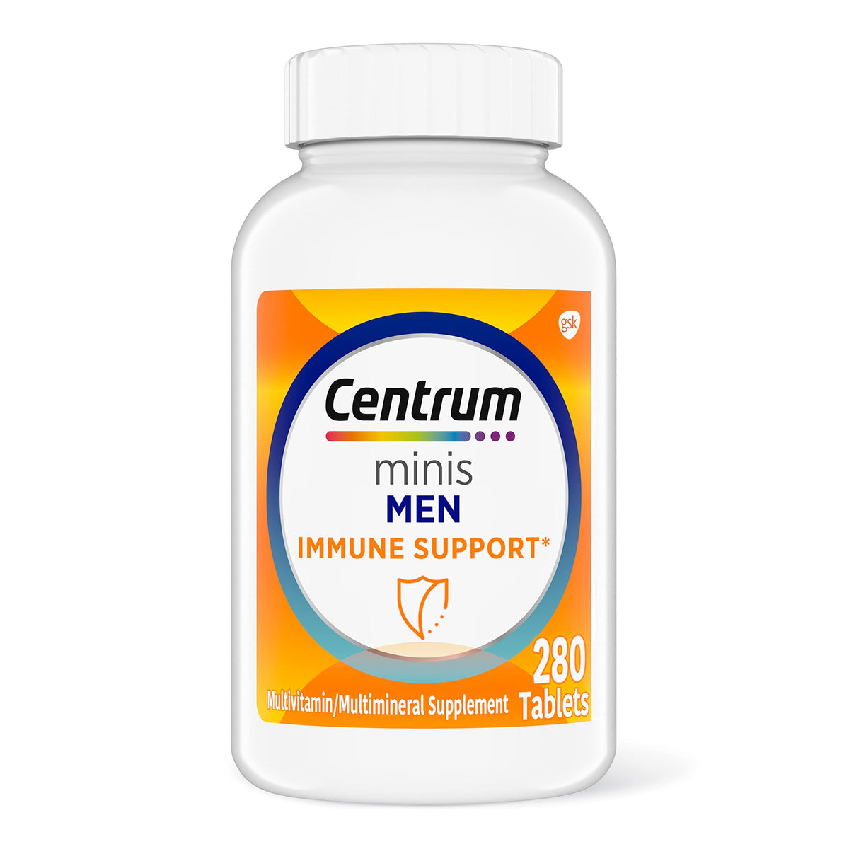 Centrum Minis frontal del paquete mostrando cantidad y beneficio inmunitario