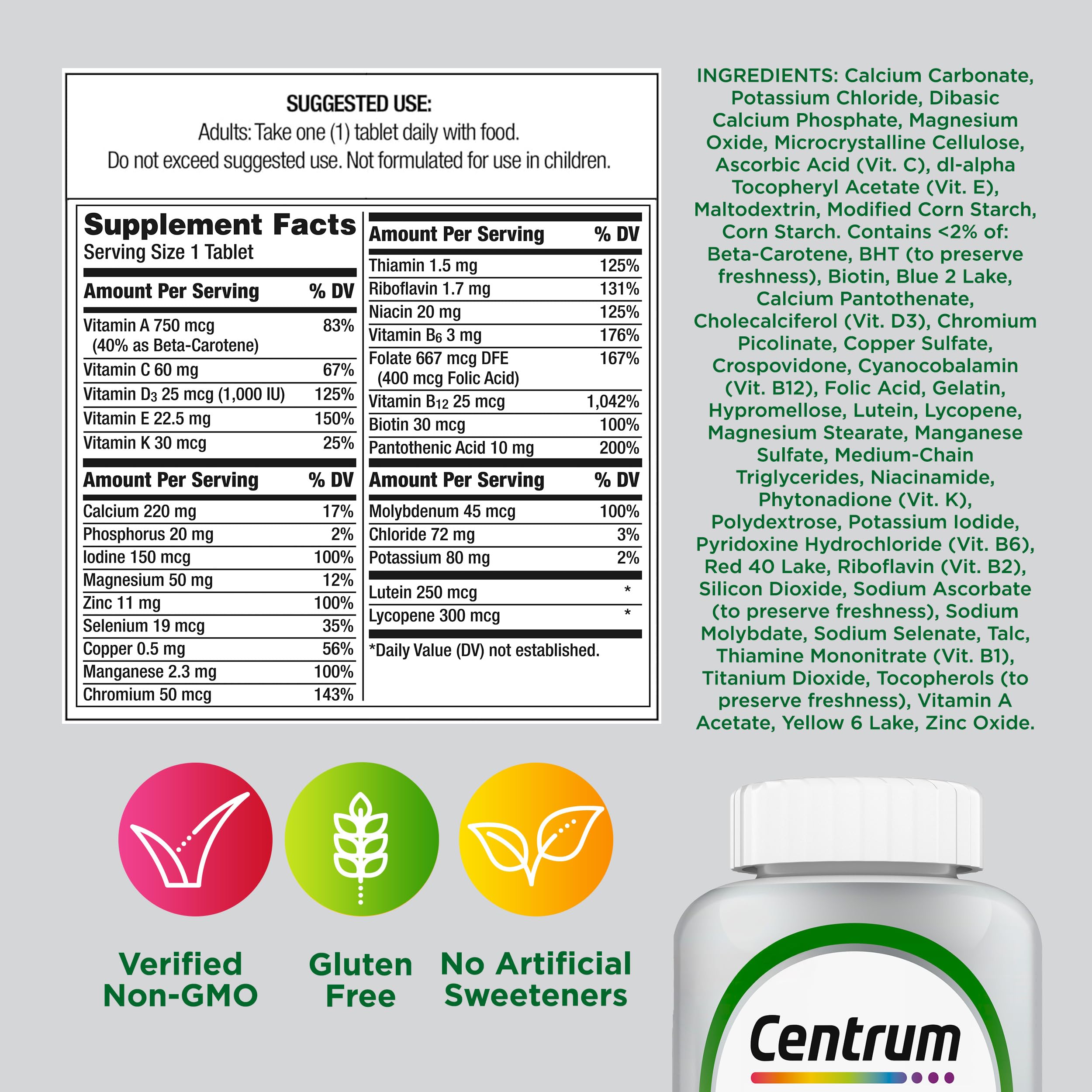 Centrum Silver junto a desayuno equilibrado para contexto de toma