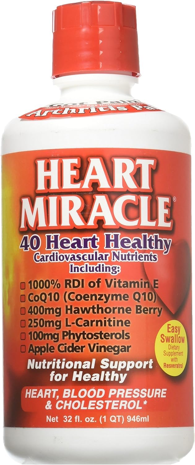 Century Systems envase frontal de Heart Miracle mostrando 32 oz y etiqueta clara