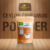 Ceylonflavors textura del polvo en primer plano con aroma concentrado