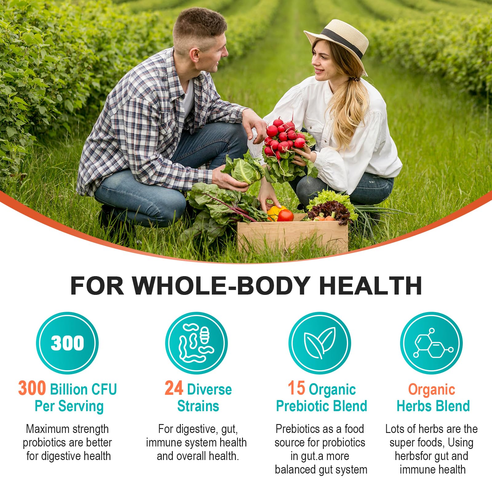 Cfuful etiqueta nutricional destacando 24 cepas y información clara