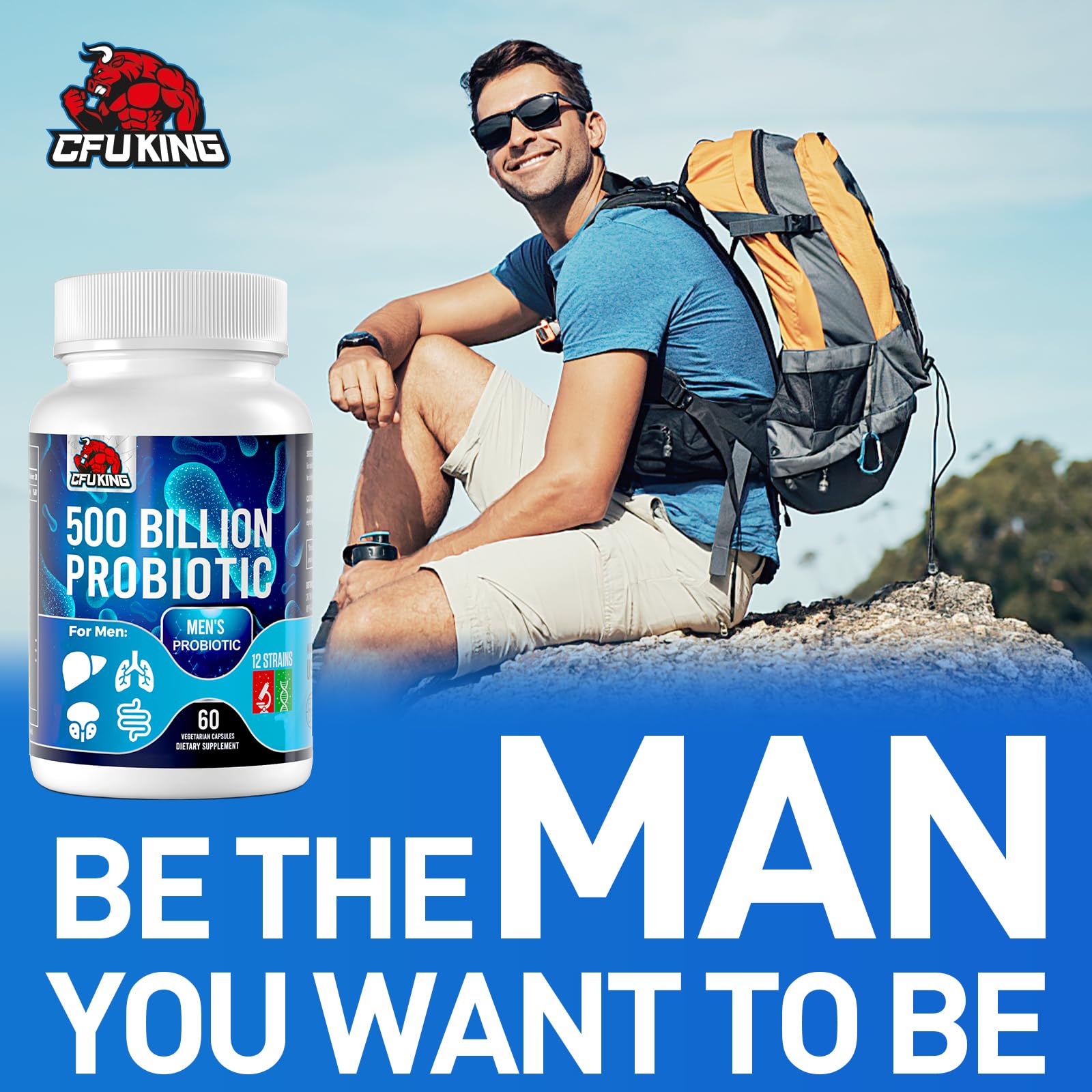 CFUKING escena de estilo de vida con hombre activo beneficiándose del producto