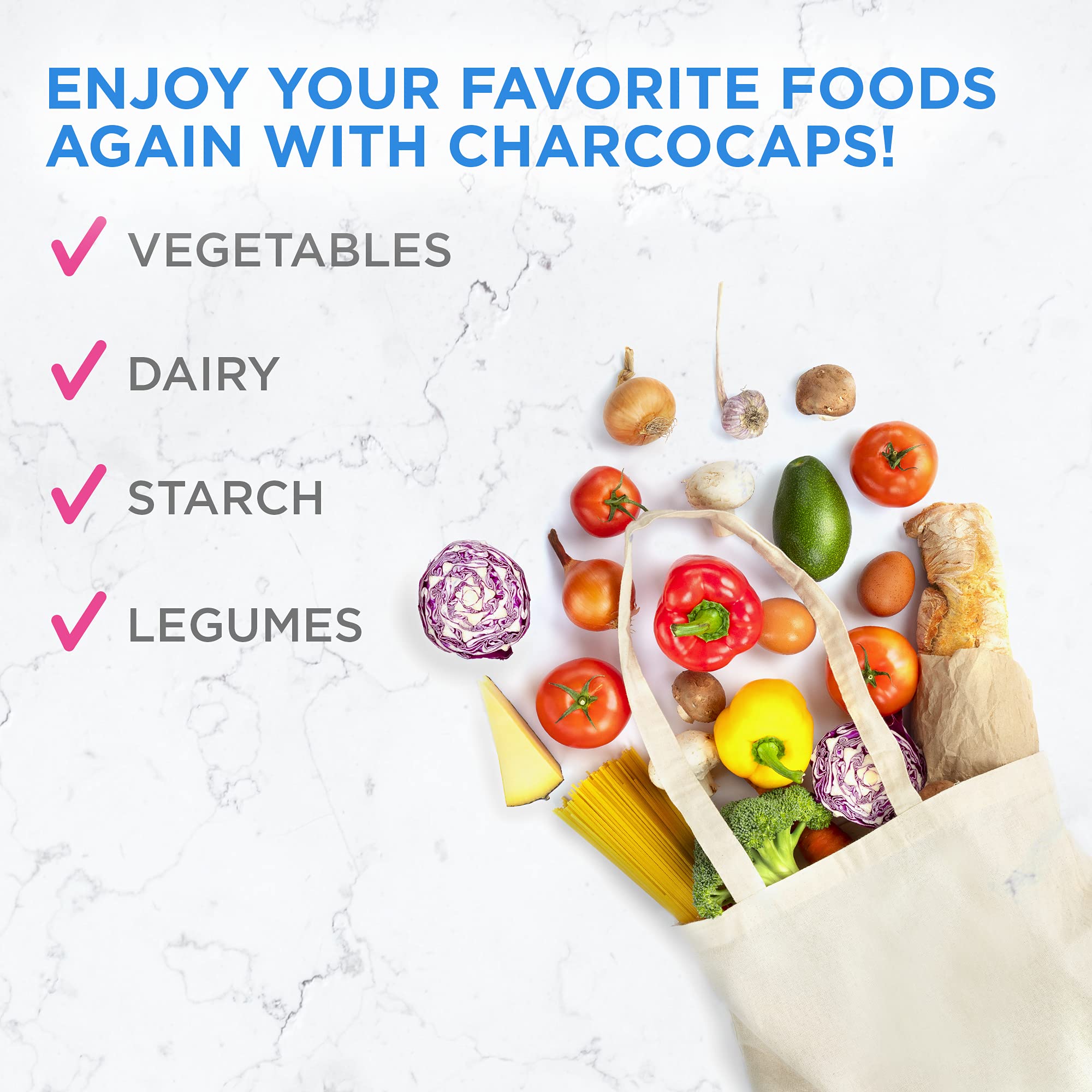 Mesa con comida y Charcocaps insinuando disfrutar sin preocupaciones