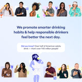 Cheers Protect junto a monedas para comparar tamaño y porciones
