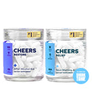 Cheers empaque frontal del combo R&R mostrando 12 dosis cada uno y claridad de ingredientes