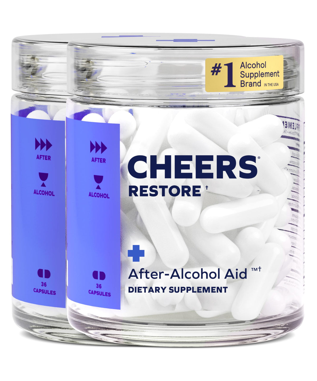 Cheers Restore frente del envase mostrando presentación y beneficios claros