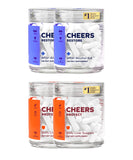 Cheers packaging frontal del combo Restore y Protect mostrando conveniencia