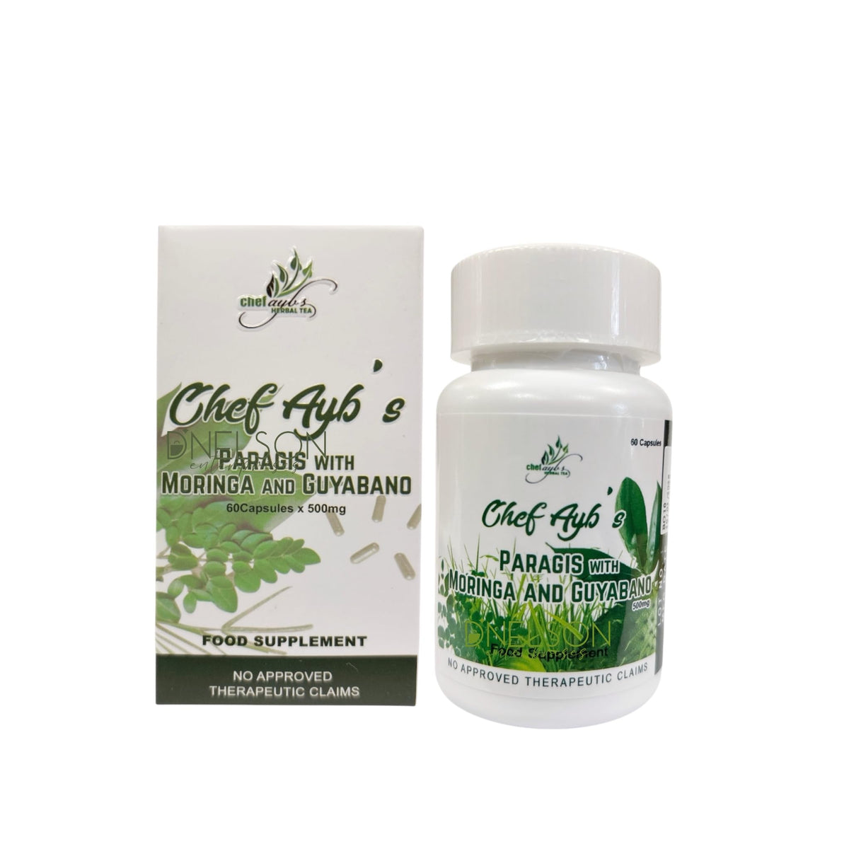 Chef Ayb’s frontal del envase mostrando ingredientes y facilitar elección