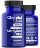 Chemist Labs frasco frontal mostrando 60 cápsulas y marca reconocible, indica pureza