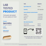 Chemist Labs certificado de laboratorio sobre mesa, verificación de pureza