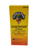 Cherifer etiqueta y composición nutricional en primer plano, claridad de ingredientes