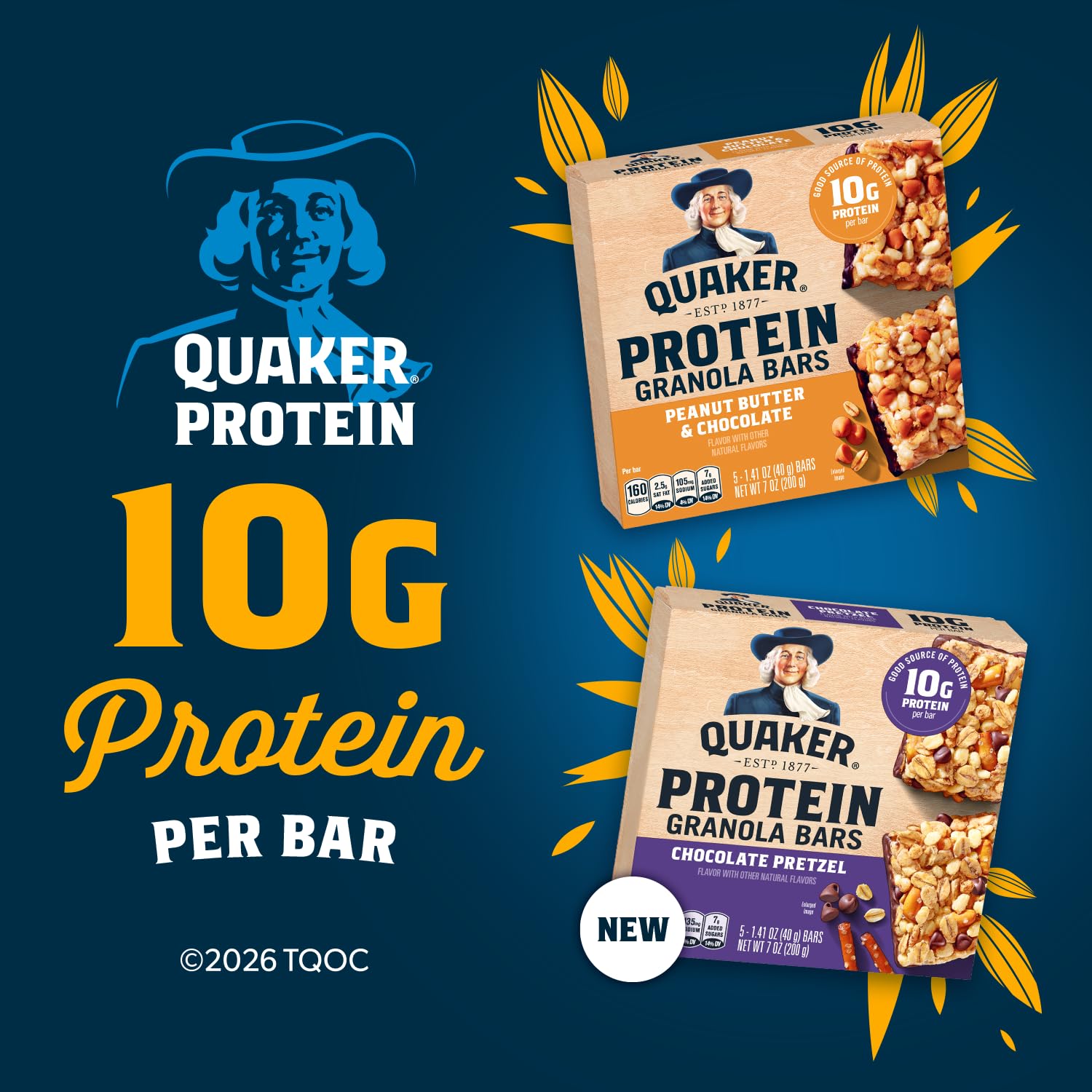 Chewy Quaker barrita abierta con interior masticable y sabor visible