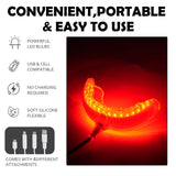 ChicRosa primeros planos de los 32 LEDs mostrando cobertura gingival