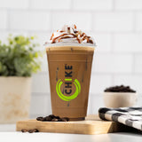 Chike etiqueta de ingredientes, información sobre proteína y cafeína