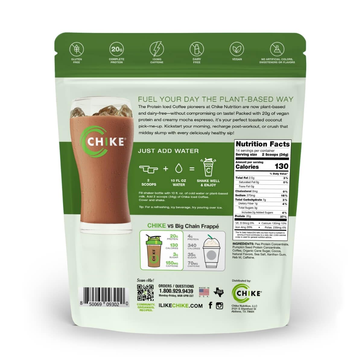 CHIKE primer plano de textura cremosa que sugiere sabor y bebida lista