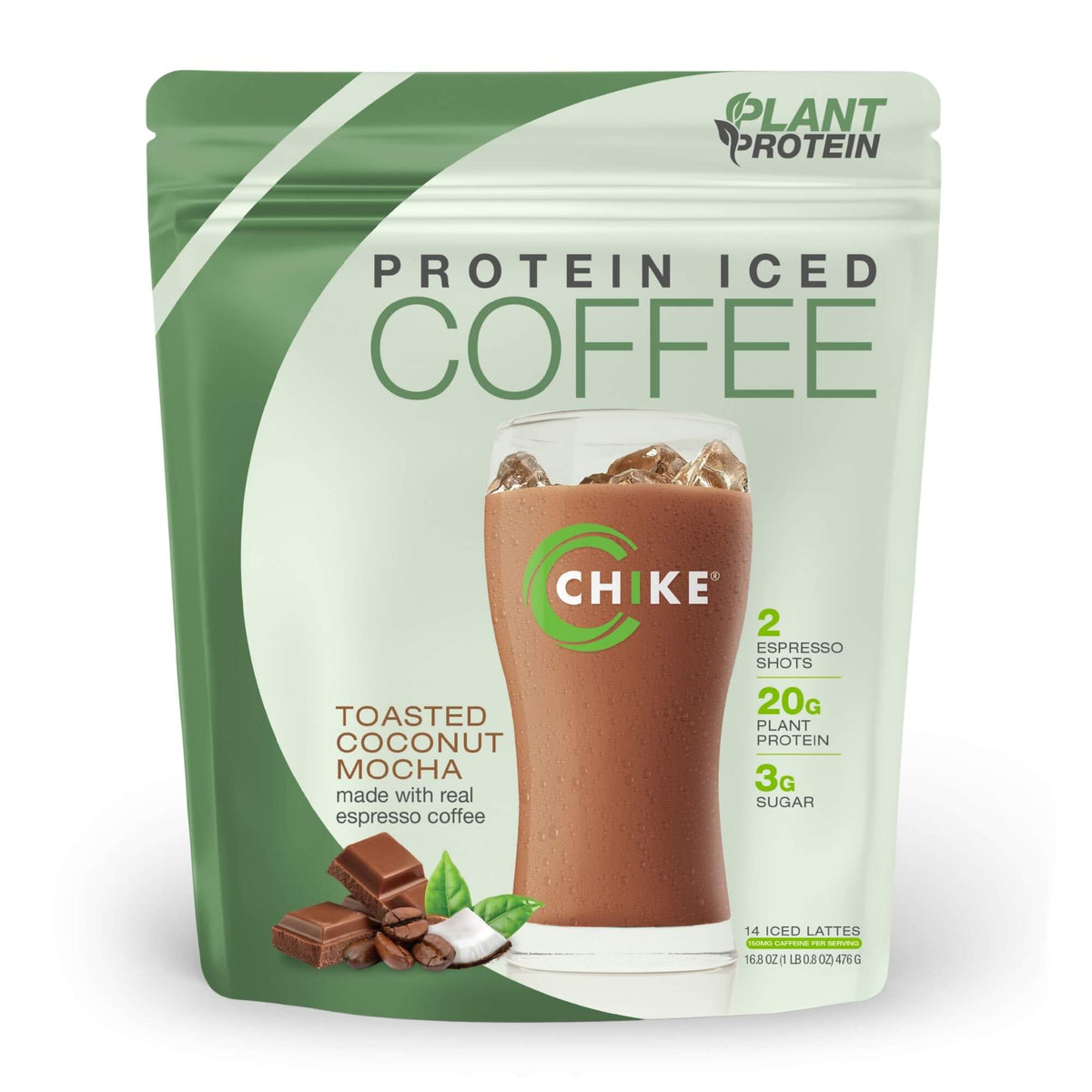CHIKE lata frontal mostrando etiqueta y beneficio proteico