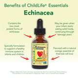 CHILDLIFE ESSENTIALS botella junto a una regla para comparar tamaño y portabilidad