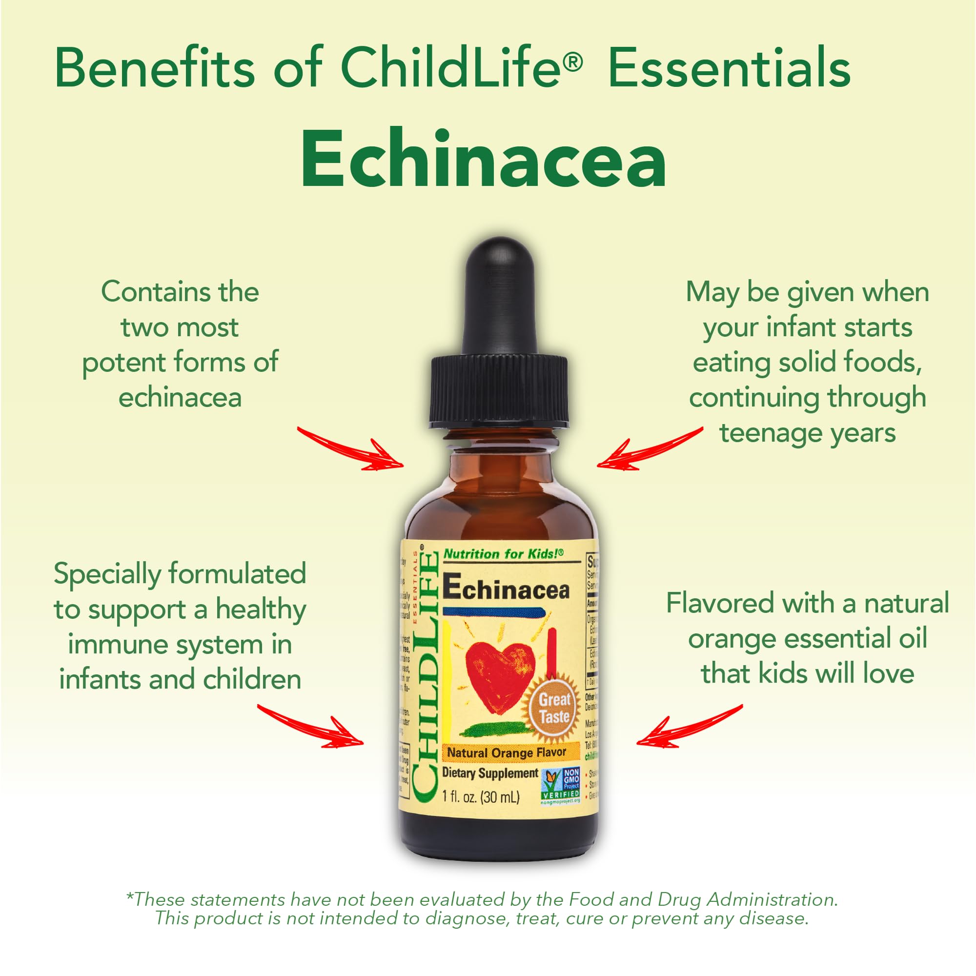 CHILDLIFE ESSENTIALS frasco en mano para comparar tamaño y portabilidad