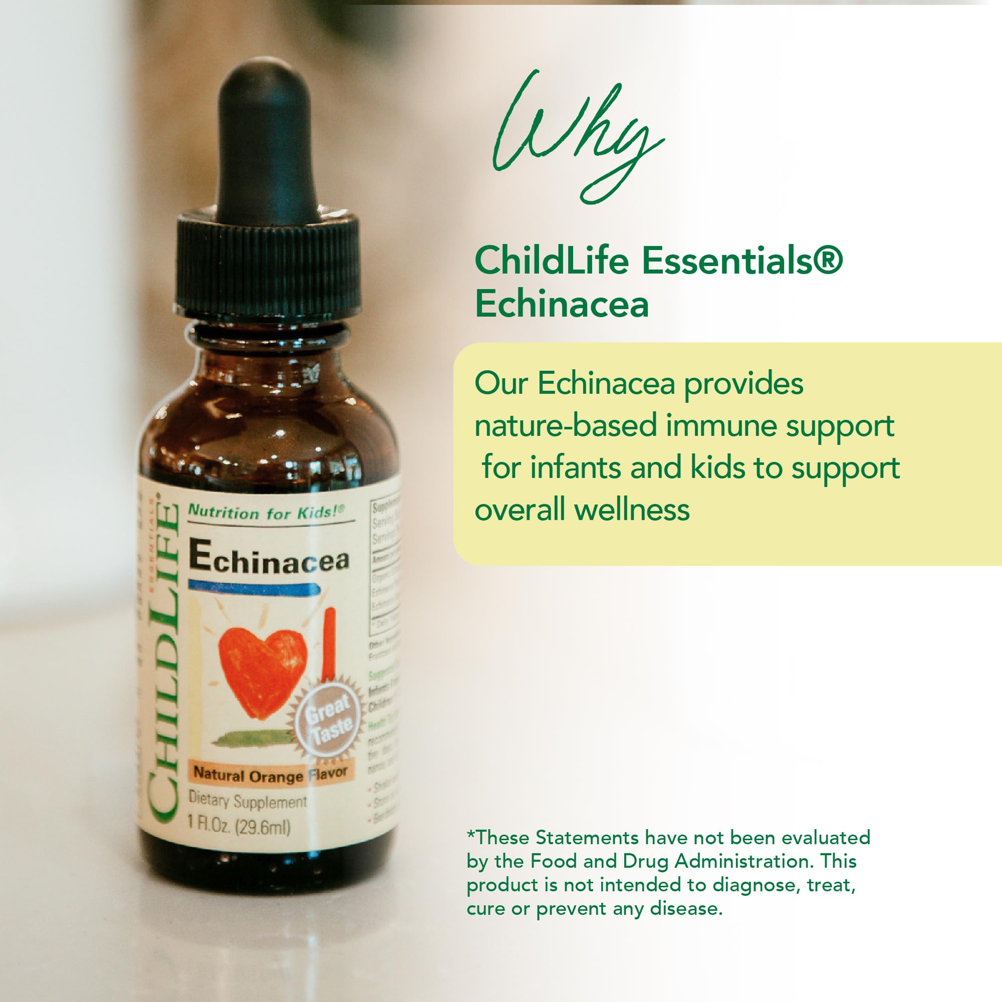CHILDLIFE ESSENTIALS gotas sobre cuchara mostrando textura y fácil administración