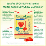 CHILDLIFE ESSENTIALS etiqueta nutricional destacando vitaminas clave
