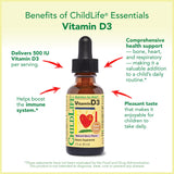 ChildLife Essentials comparación de tamaño para entender volumen del frasco