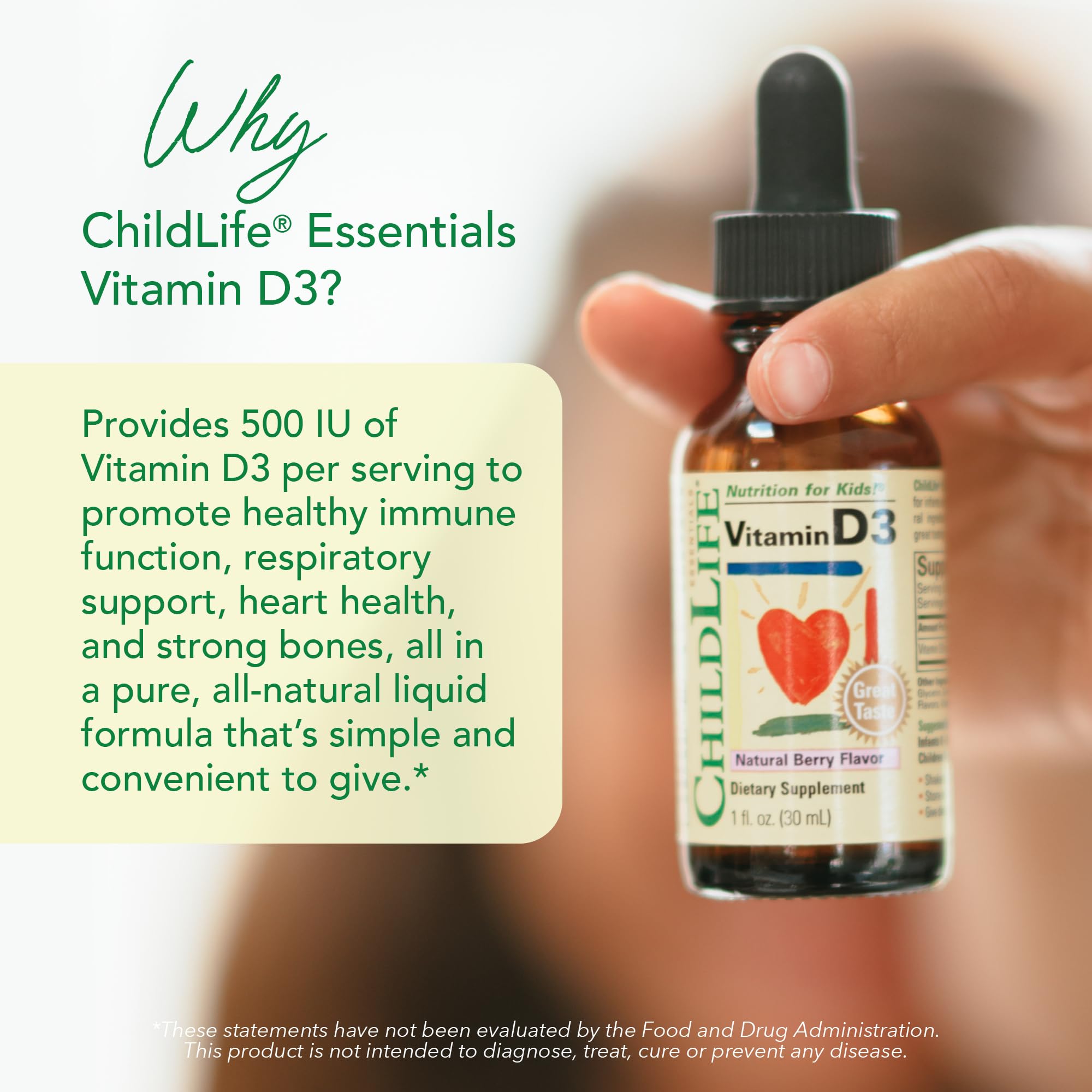 ChildLife Essentials gotas líquidas color claro que facilitan mezcla y aceptación