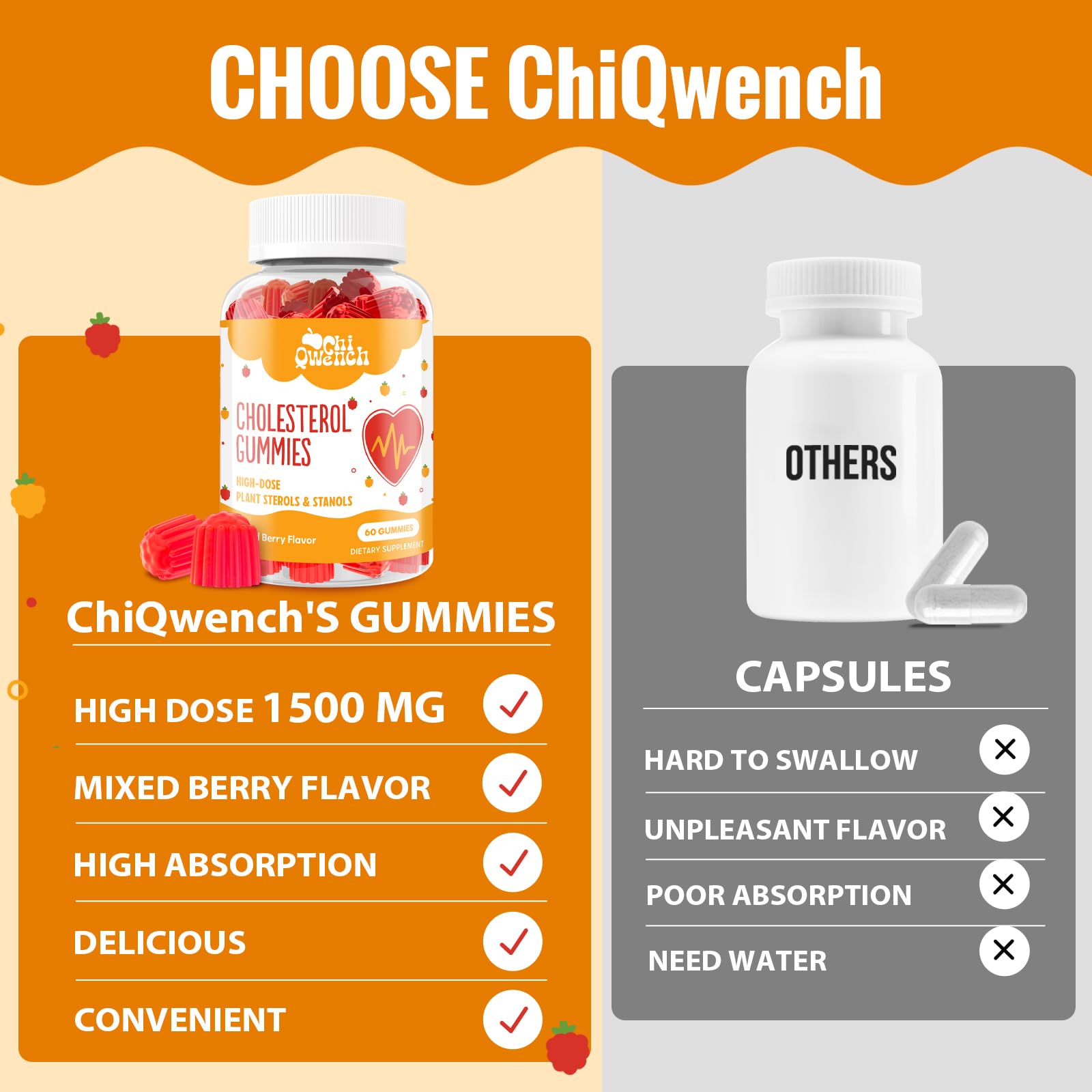 ChiQwench etiqueta con ingredientes clave, transparencia y confianza