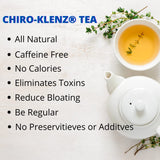 Chiro-Klenz detalle de la etiqueta con ingredientes y sin gluten