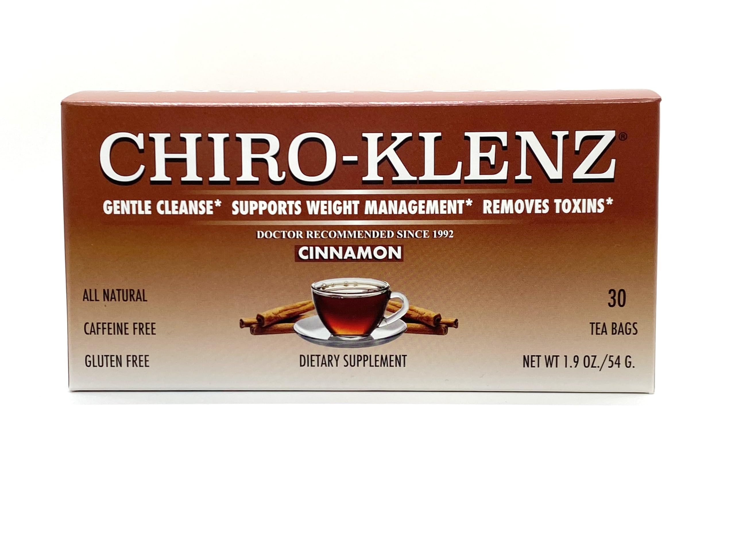 Chiro-Klenz frente del empaque mostrando caja y beneficios claros