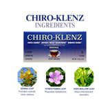 CHIRO-KLENZ taza con té servido mostrando comodidad y alivio