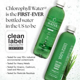 Chlorophyll Water tapa y boquilla enfocadas para fácil consumo y transporte seguro