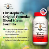Christopher's Original Formulas etiqueta con lista de hierbas y beneficio transparente