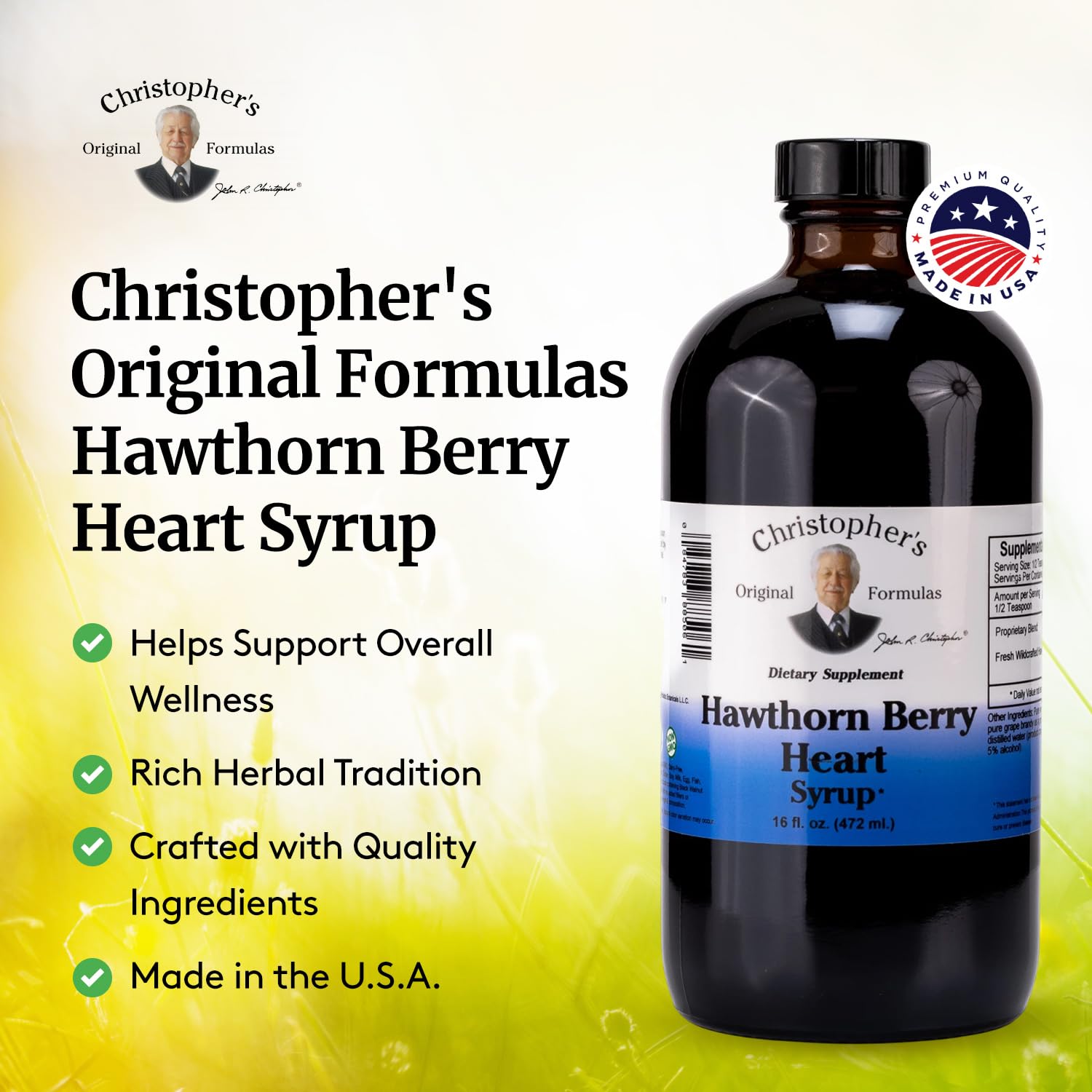 Christopher's botella abierta con cuchara para dosificar fácilmente