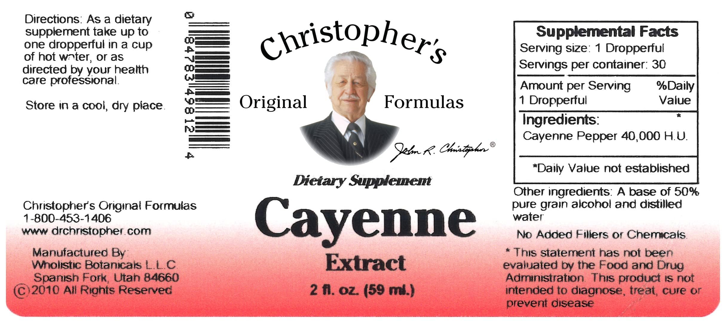 Christopher's cayena escena natural que sugiere uso cotidiano saludable