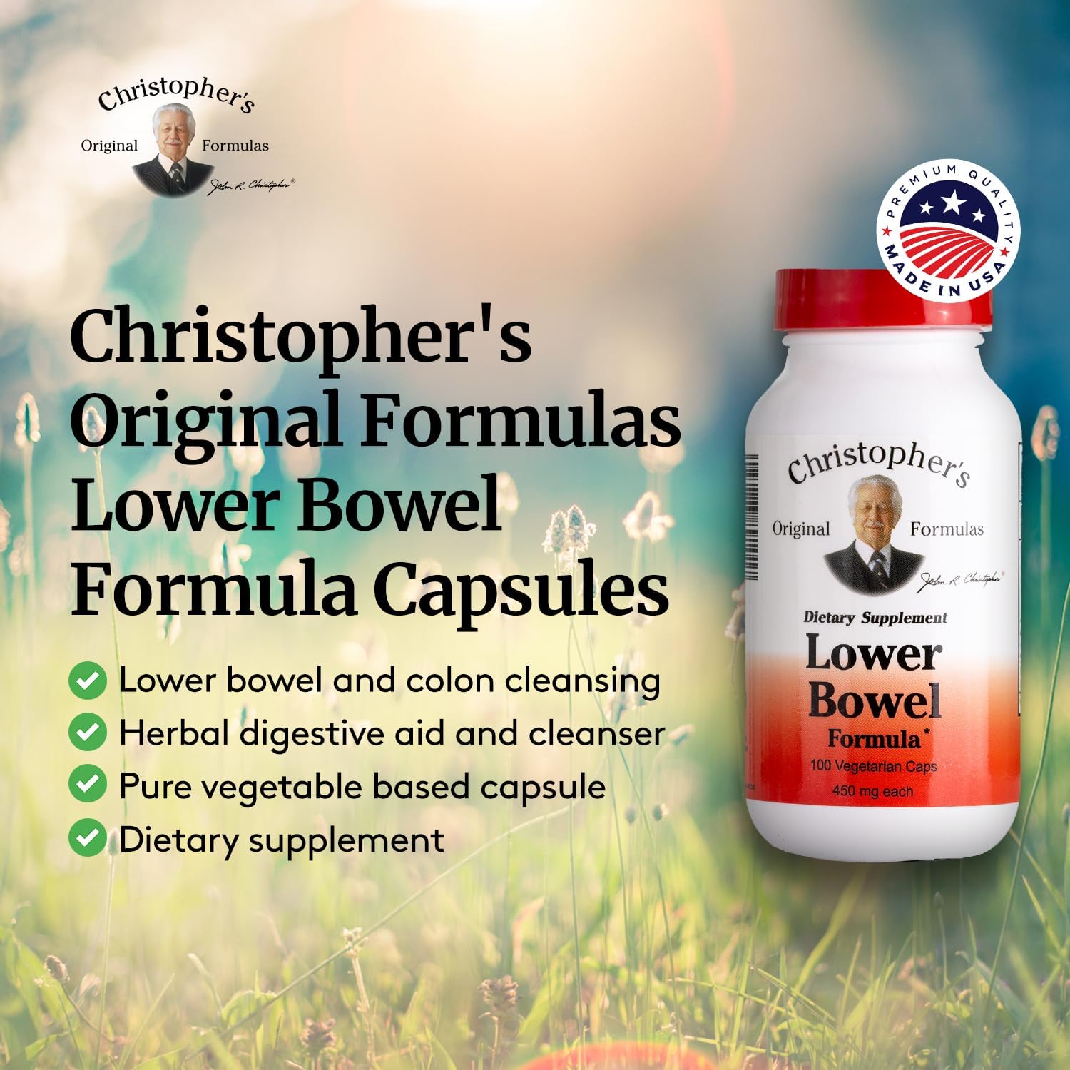 Christopher's envase junto a objetos cotidianos para comparar tamaño